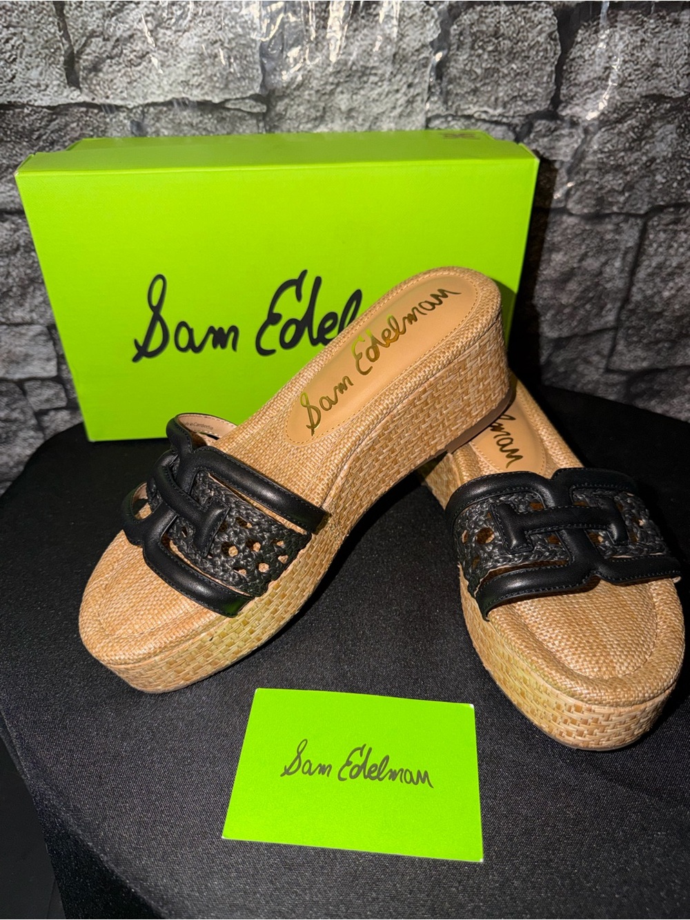 Sam Edelman ❤️‍🔥 “Pauleena” Raffia Platform Wedge